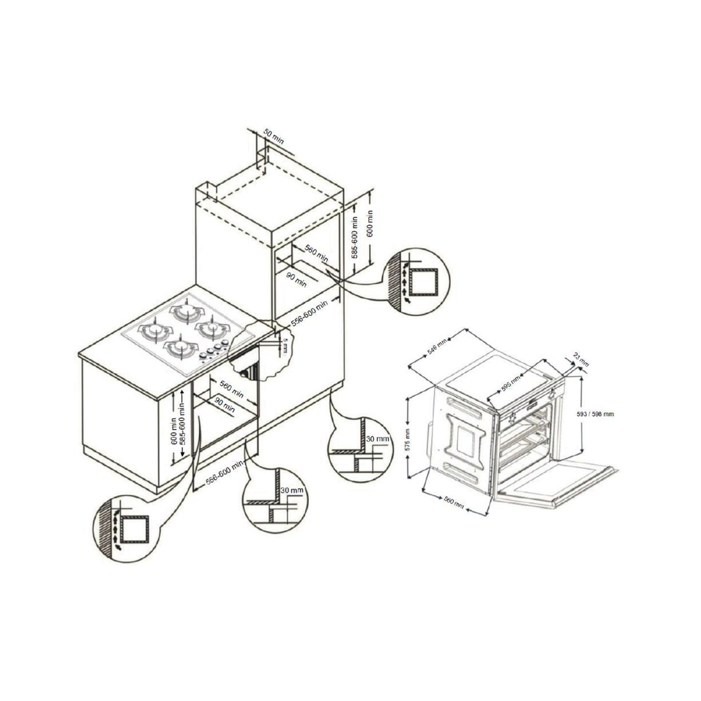 Cuptor electric Pyramis 60IN 8070, 6 functii, clasa A, volum 64 litri, timer electronic, finisaj rustic