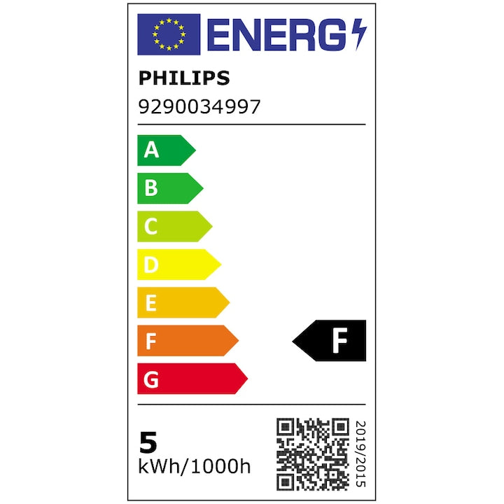 Bec LED RGB inteligent Philips Bulb, Wi-Fi, Bluetooth, P45, E14, 4.9W (40W), 470 lm, lumina colorata, clasa energetica F - EpicHome