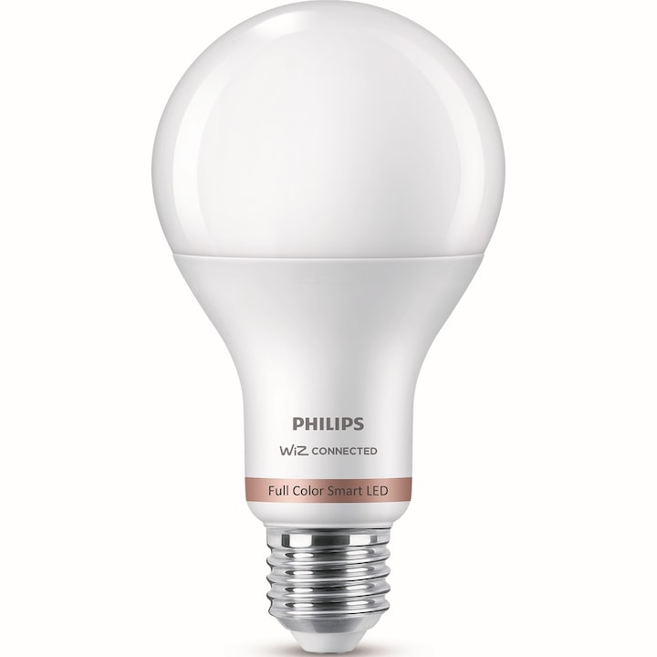 Bec LED RGB inteligent Philips Smart A67, Wi-Fi, Bluetooth, E27, 13W (100W), 1521 lm, lumina alba si colorata (2200-6500K) - EpicHome