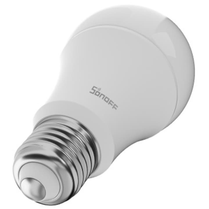 Bec LED inteligent Sonoff RGB B05-BL-A60, WiFi+Bluetooth, E27, 9W, 806 lm, lumina colorata, Amazon Alexa/Google Assistant , clasa energetica F - EpicHome