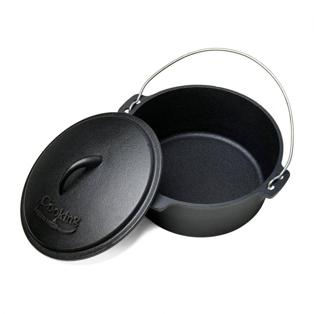 Ceaun cu capac de Fonta Pura, 25x10cm, 3.5L, Cooking By Heinner - EpicHome