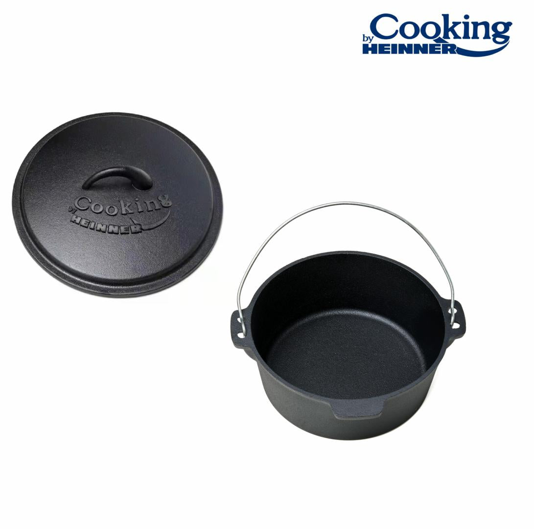 Ceaun cu capac de Fonta Pura, 25x10cm, 3.5L, Cooking By Heinner - EpicHome