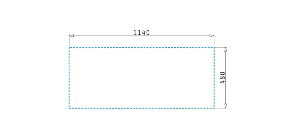 Chiuveta dreptunghiulara din granit Pyramis ALAZIA 116x50cm - EpicHome.ro