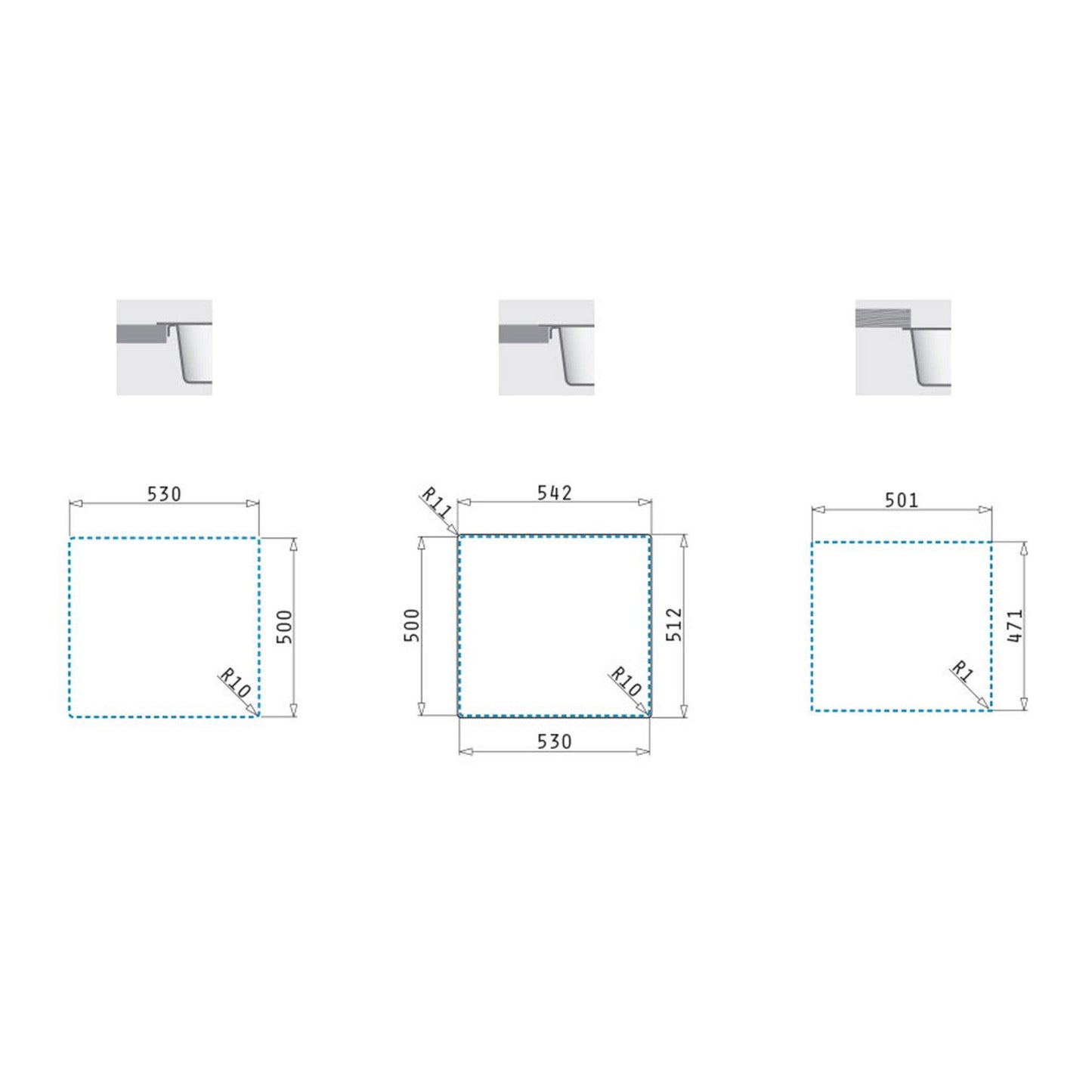 Chiuveta inox Pyramis KRYPTO 54x51 1B - EpicHome.ro