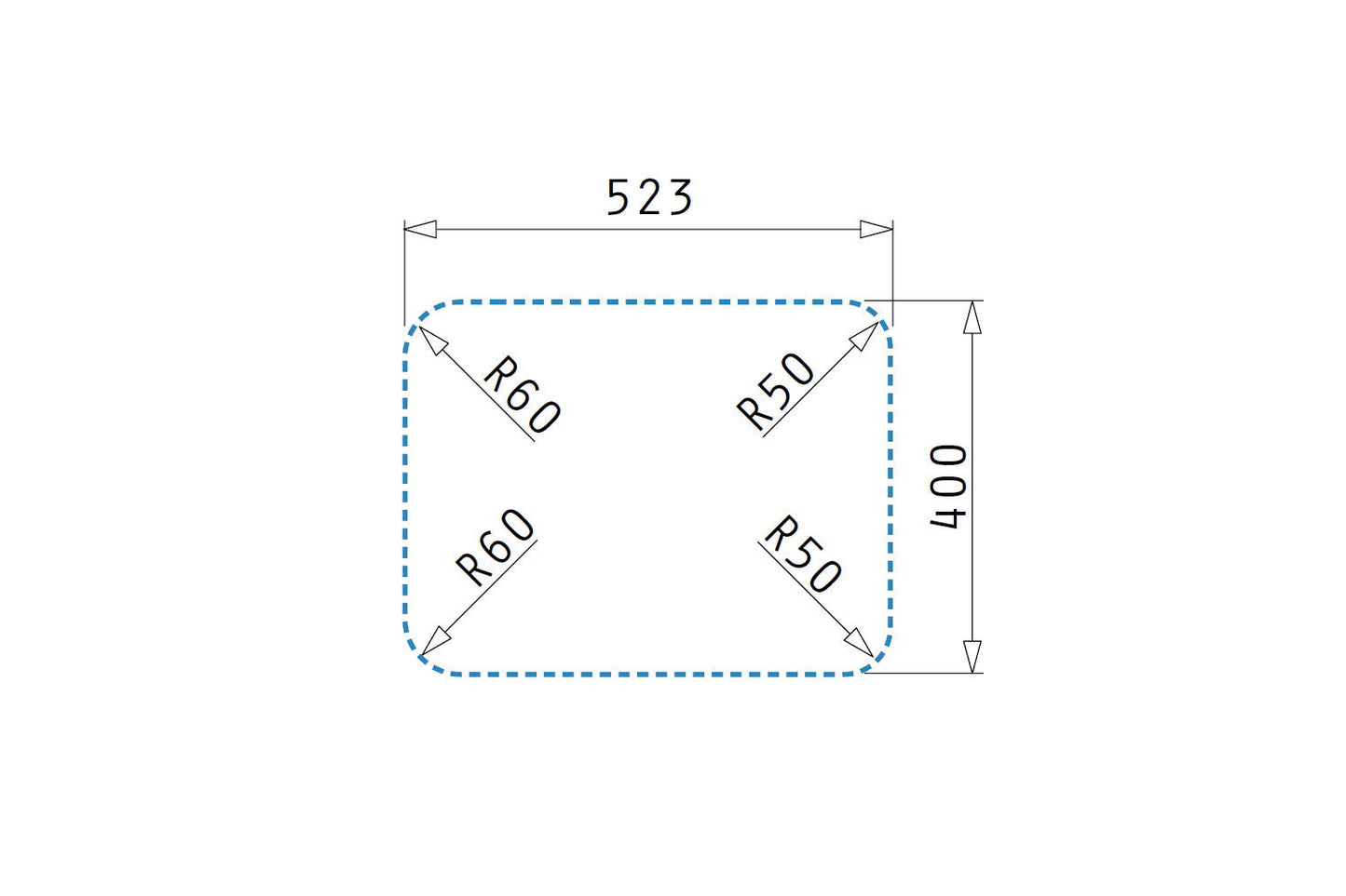 Chiuveta inox Pyramis RELIA 57x45cm - EpicHome.ro