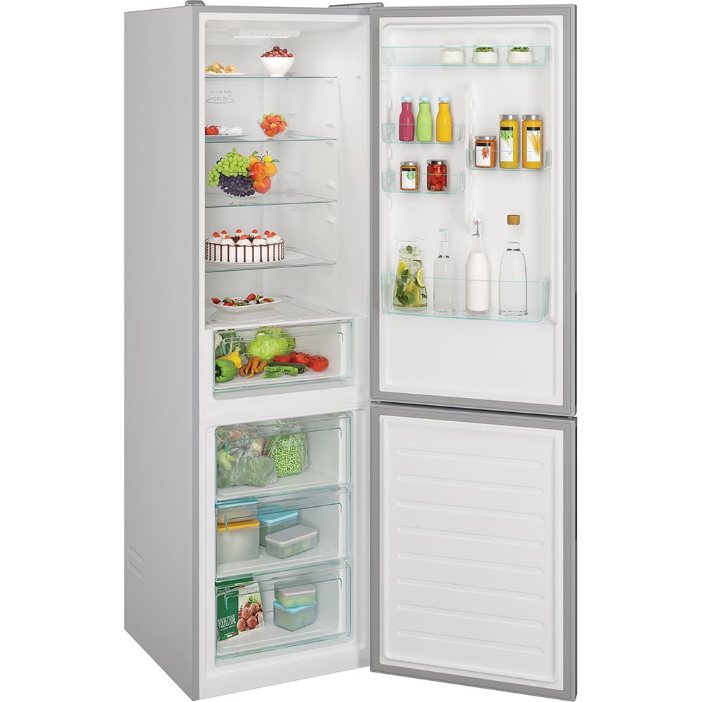 Combina frigorifica Candy CCE4T620ES, No Frost, 377 l, H 200 cm, Clasa E, Wi-Fi, argintiu - EpicHome