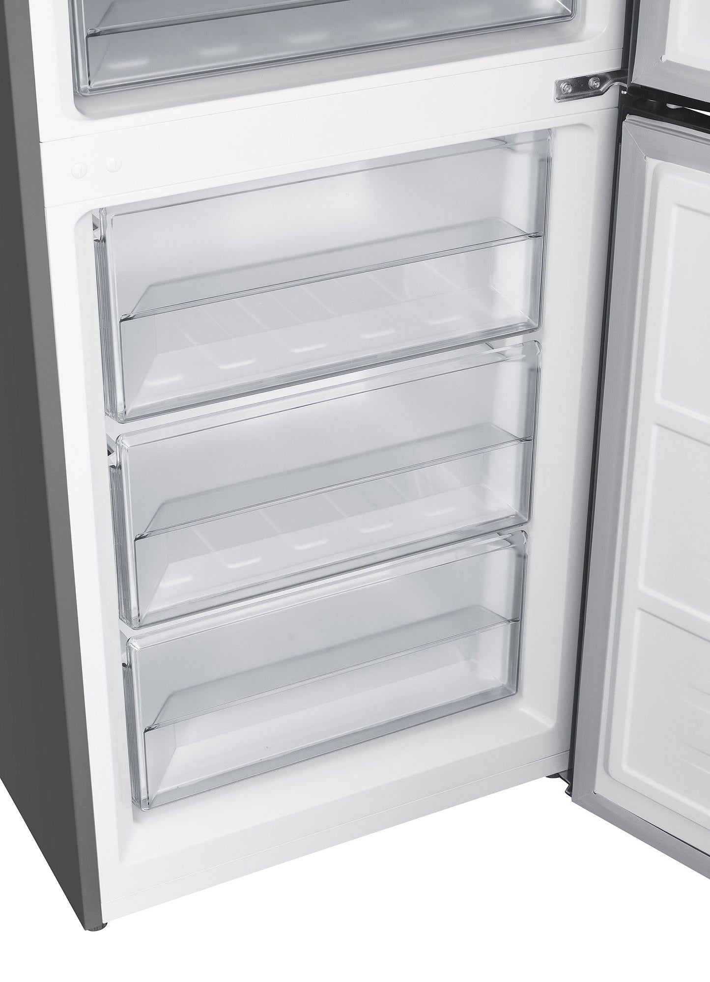 Combina frigorifica Pyramis FSO 195 Inox, Inverter, total NO FROST, clasa E, capacitate totala 347 litri - EpicHome.ro