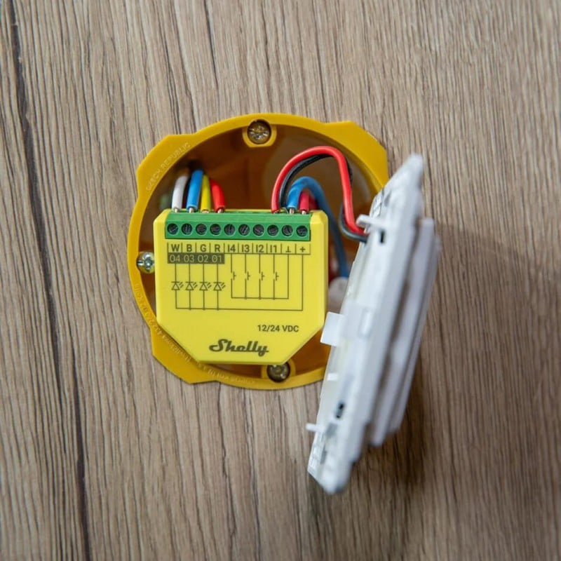 Controller benzi LED Shelly Plus RGBW PM 12/24V (WiFi) - EpicHome
