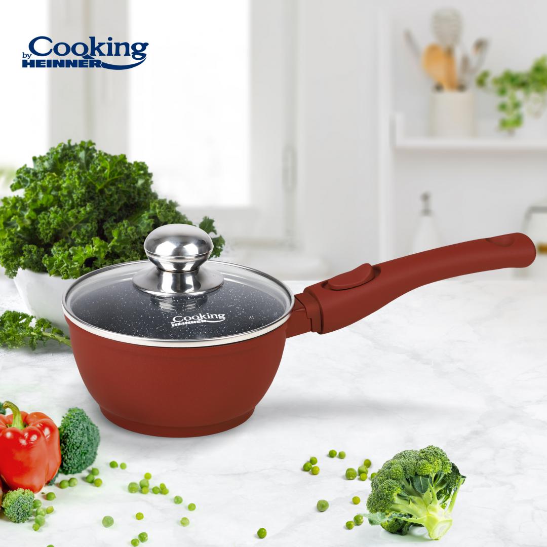 Cratita de Aluminiu cu capac 16x8cm, 1.3L, Calabria, Cooking By Heinner - EpicHome
