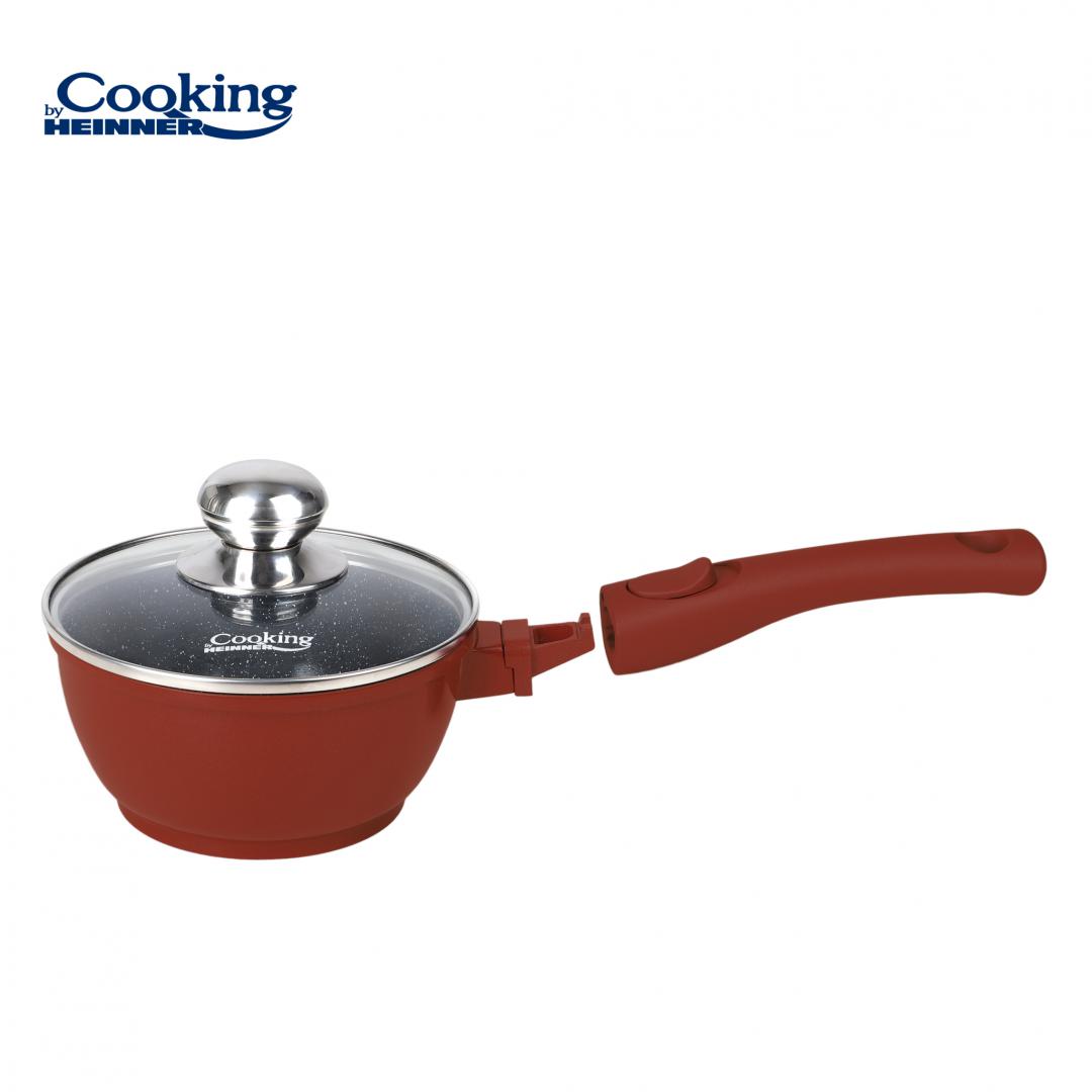 Cratita de Aluminiu cu capac 16x8cm, 1.3L, Calabria, Cooking By Heinner - EpicHome