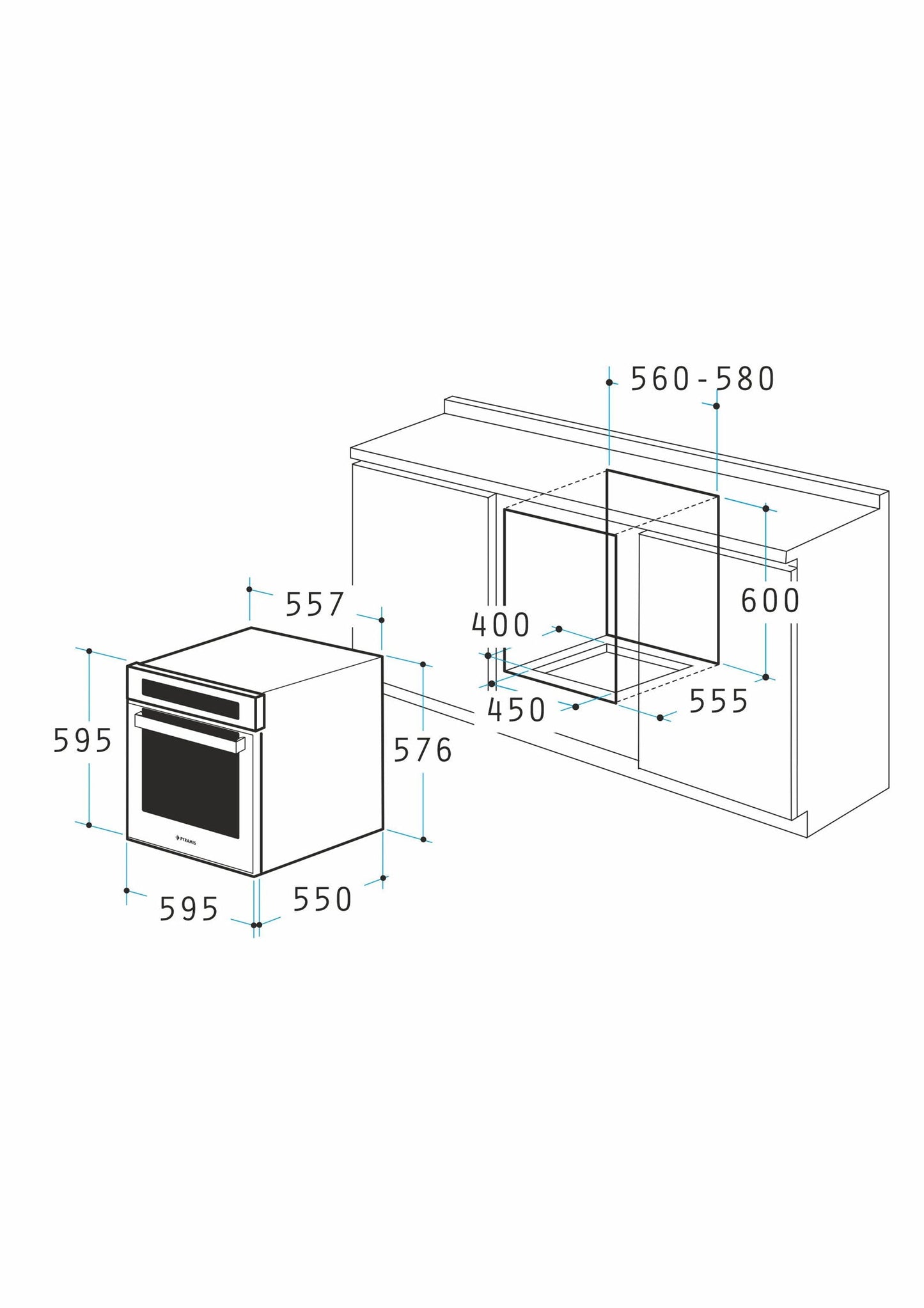 Cuptor electric Pyramis PO78094010EBL? Full Black Glass, 10 functii, clasa A, volum 78 litri, Soft Close, Cool Touch, Vap Clean, ghidaje telescopice - EpicHome.ro