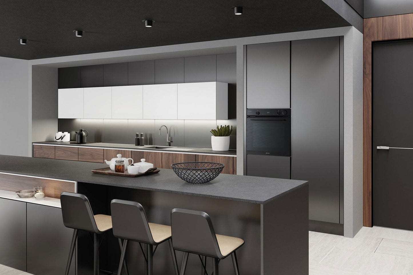 Cuptor electric Pyramis PO78114010EBL? Full Black Glass, 10 functii, clasa A, volum 78 litri, Soft Close, Cool Touch, Piroliza, ghidaje telescopice - EpicHome.ro