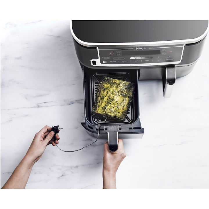 Friteuza cu aer cald Ninja Foodi Max Dual Zone AF451EU, 2470 w, sistem smart cook, 9.5 l, 2 sertare, 6 functii, negru - EpicHome