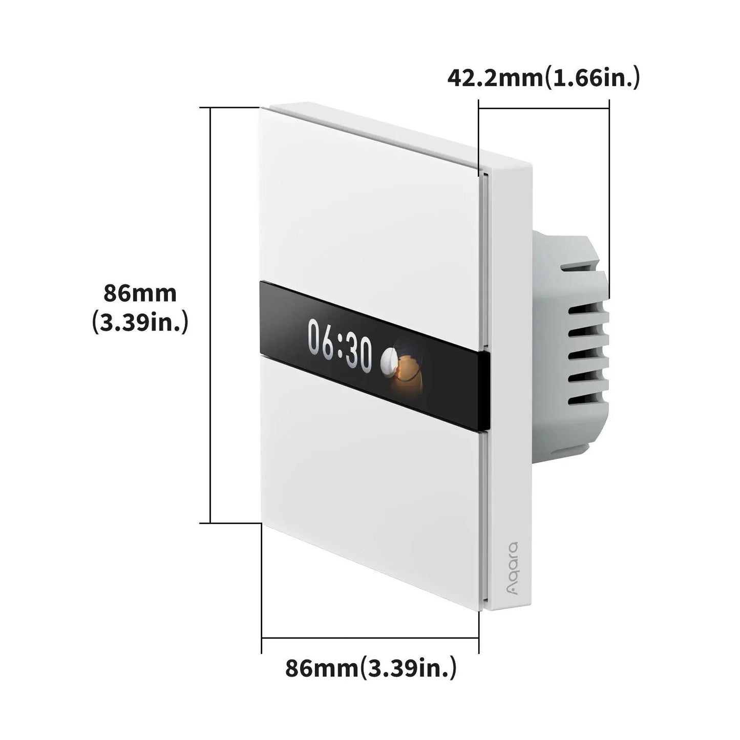 Intrerupator inteligent Aqara Display Switch V1, 2 canale, Zigbee - EpicHome