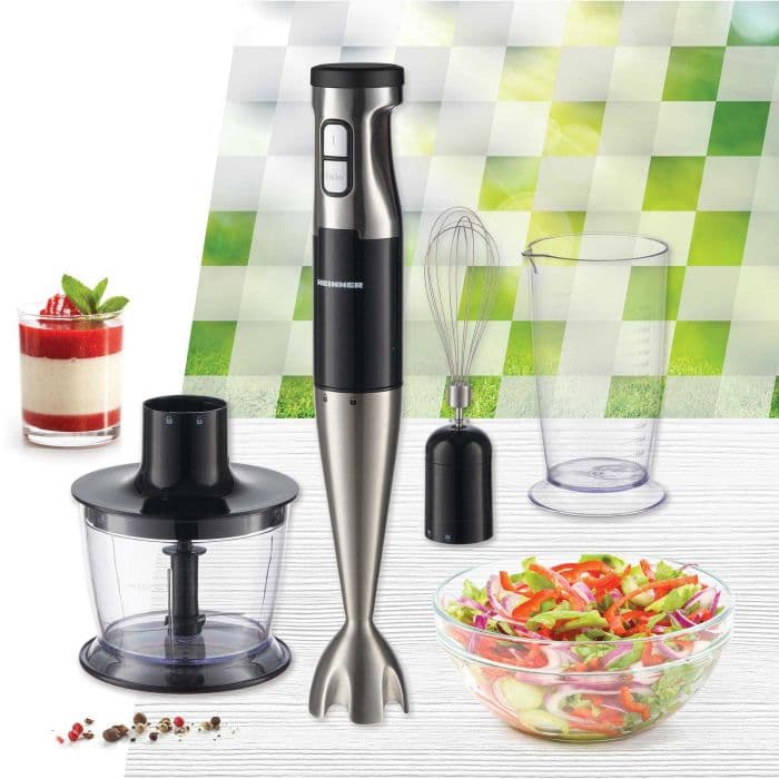 Mixer vertical Heinner Infinitemix HB-1000XBK, 1000 W, 0.7 l, Viteza variabila + Turbo, Argintiu/Negru - EpicHome
