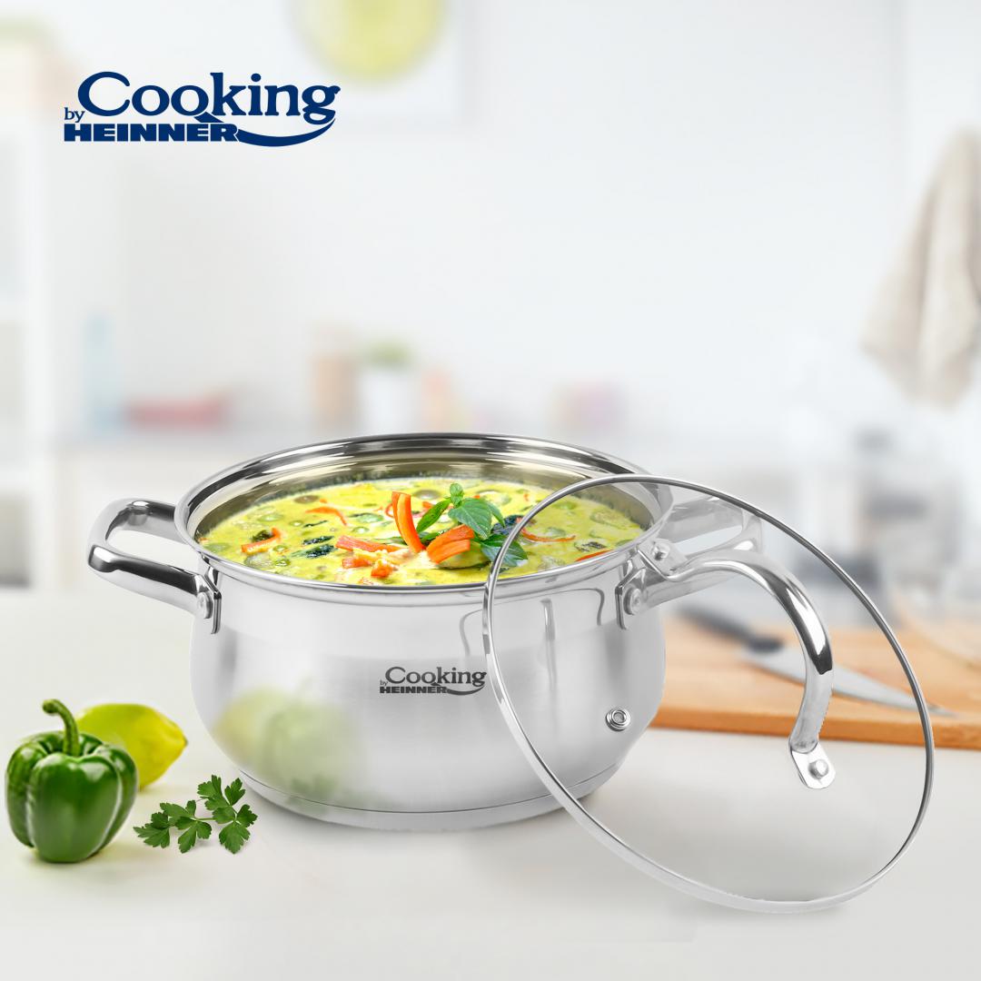 Semioala INOX+CAPAC 18 X 10.5cm 2.6L, Amira, Cooking by Heinner - EpicHome