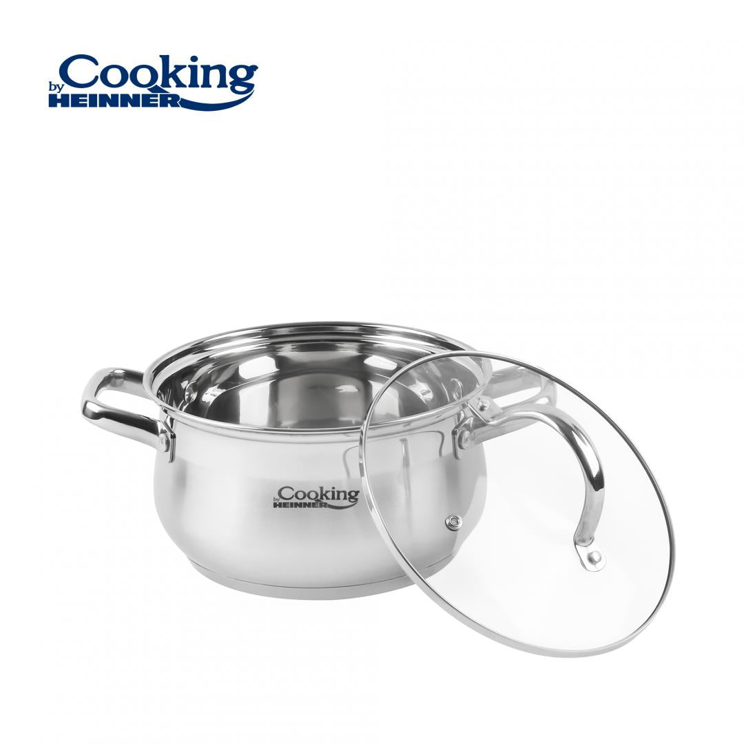 Semioala INOX+CAPAC 18 X 10.5cm 2.6L, Amira, Cooking by Heinner - EpicHome