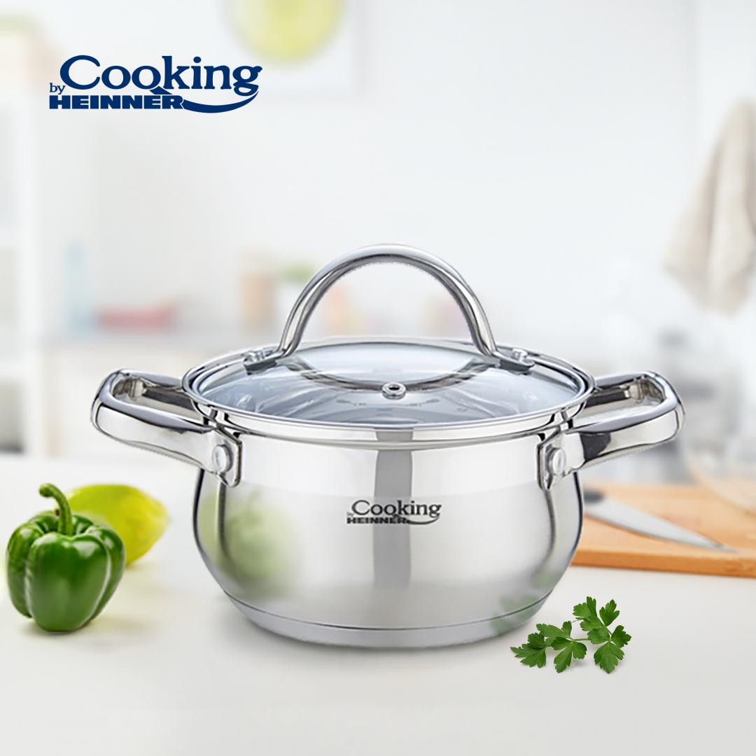 Semioala INOX+CAPAC 18 X 10.5cm 2.6L, Amira, Cooking by Heinner - EpicHome
