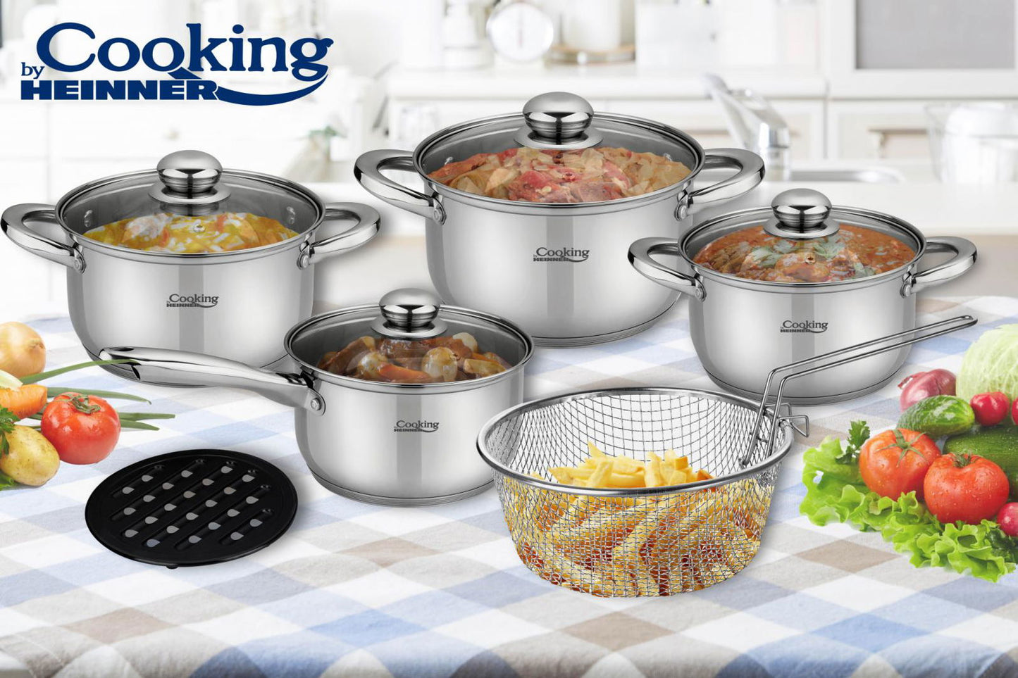Set vase de gatit Inox 10 Piese, Madeline, Cooking By Heinner - EpicHome