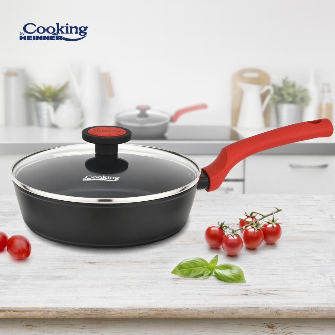 Tigale aluminiu forjat + Capac 28X7cm, REDMOON, Cooking by Heinner - EpicHome
