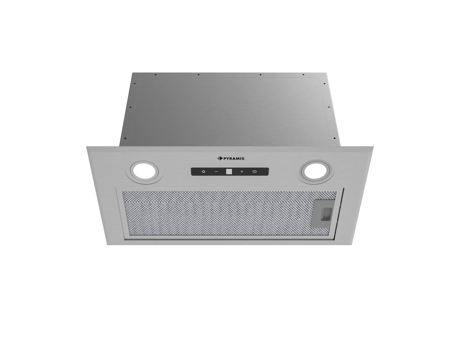 Hota total incorporabila Pyramis MD, 1 motor, putere de absorbtie maxima 618mc/h, 52cm, Touch control, finisaj inox