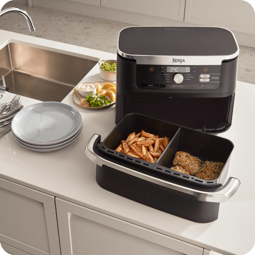 Airfryer Foodi FlexDrawer AF500, 2470W, 10.4L, 7 funcții de gătit, negru Ninja - EpicHome