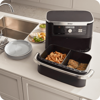 Airfryer Foodi FlexDrawer AF500, 2470W, 10.4L, 7 funcții de gătit, negru Ninja - EpicHome