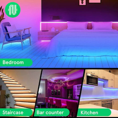 Banda LED RGB inteligenta Nous F1, Wi-Fi, comanda vocala, senzor sincronizare muzica, 18W, 1700 lm, A++, lumina colorata, 5m - EpicHome.ro