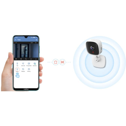 Camera de supraveghere Smart TP-Link Tapo C100 cu Night Vision, Full HD 1080P, Utilizare Baby Monitor Wireless Audio Video, Detectarea miscarii, Alarma sonora si luminoasa, Two-Way Audio, Mod Privacy, Stocare locala, IP Wi-Fi, Alb - EpicHome