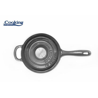 Caserola Fonta Emailata + Capac 19 X 9 Cm, 1.8 L, Marble  Grey, Cooking By Heinner - EpicHome