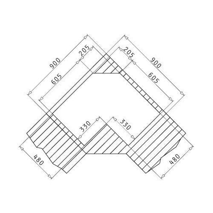 Chiuveta inox Pyramis CELESTE 83x83 2B 1D - EpicHome.ro