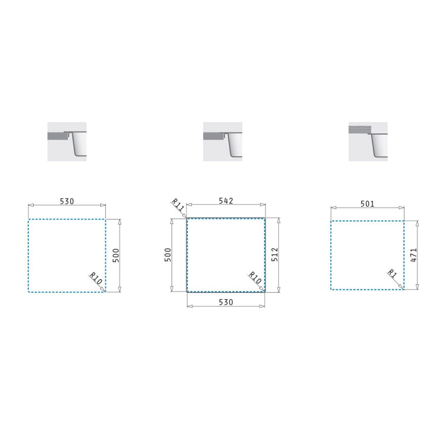 Chiuveta inox Pyramis KRYPTO 54x51 1B - EpicHome.ro