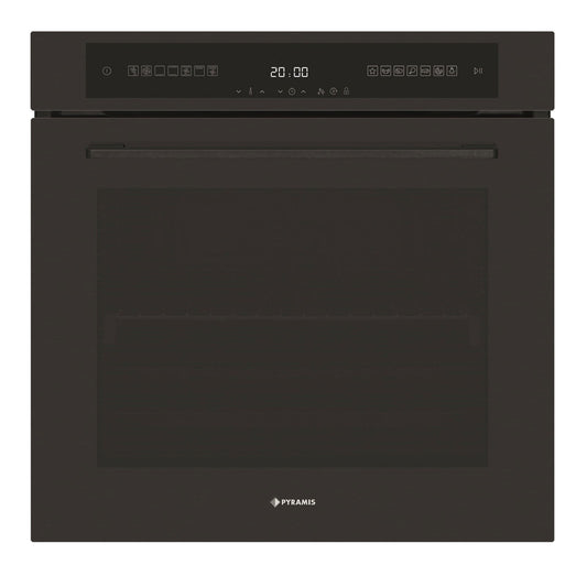 Cuptor electric Pyramis PO78123010BL? Full Black Glass, 15 functii, clasa A, volum 78 litri, Soft Close, Cool Touch, Vap Clean, Child Lock - EpicHome.ro