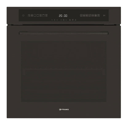 Cuptor electric Pyramis PO78123010BL? Full Black Glass, 15 functii, clasa A, volum 78 litri, Soft Close, Cool Touch, Vap Clean, Child Lock - EpicHome.ro