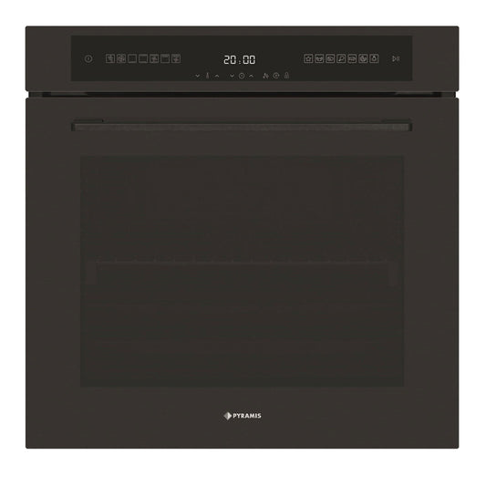 Cuptor electric Pyramis PO78123010BL? Full Black Glass, 15 functii, clasa A, volum 78 litri, Soft Close, Cool Touch, Vap Clean, Child Lock - EpicHome.ro