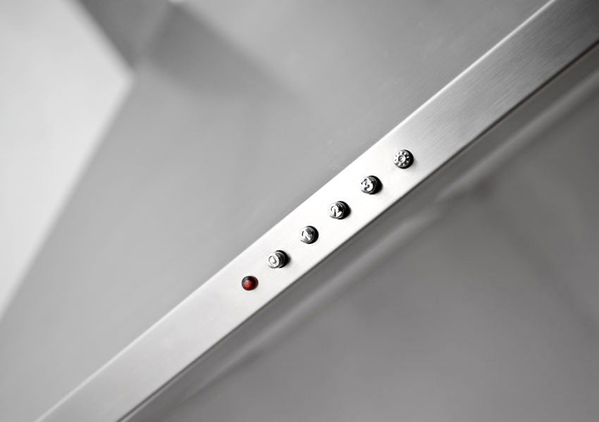 Hota de colt Pyramis KA142 Inox, 1 motor turbo, butoane pivotante, 645m³h - EpicHome.ro