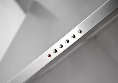 Hota de colt Pyramis KA142 Inox, 1 motor turbo, butoane pivotante, 645m³h - EpicHome.ro