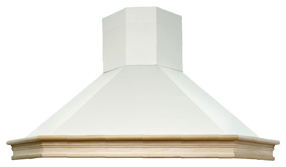 Hota de colt Pyramis Rustic Chimney CHR118N, 1 motor turbo, finisaj bej si lemn natur, 440m³h - EpicHome.ro