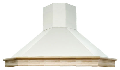 Hota de colt Pyramis Rustic Chimney CHR118N, 1 motor turbo, finisaj bej si lemn natur, 440m³h - EpicHome.ro