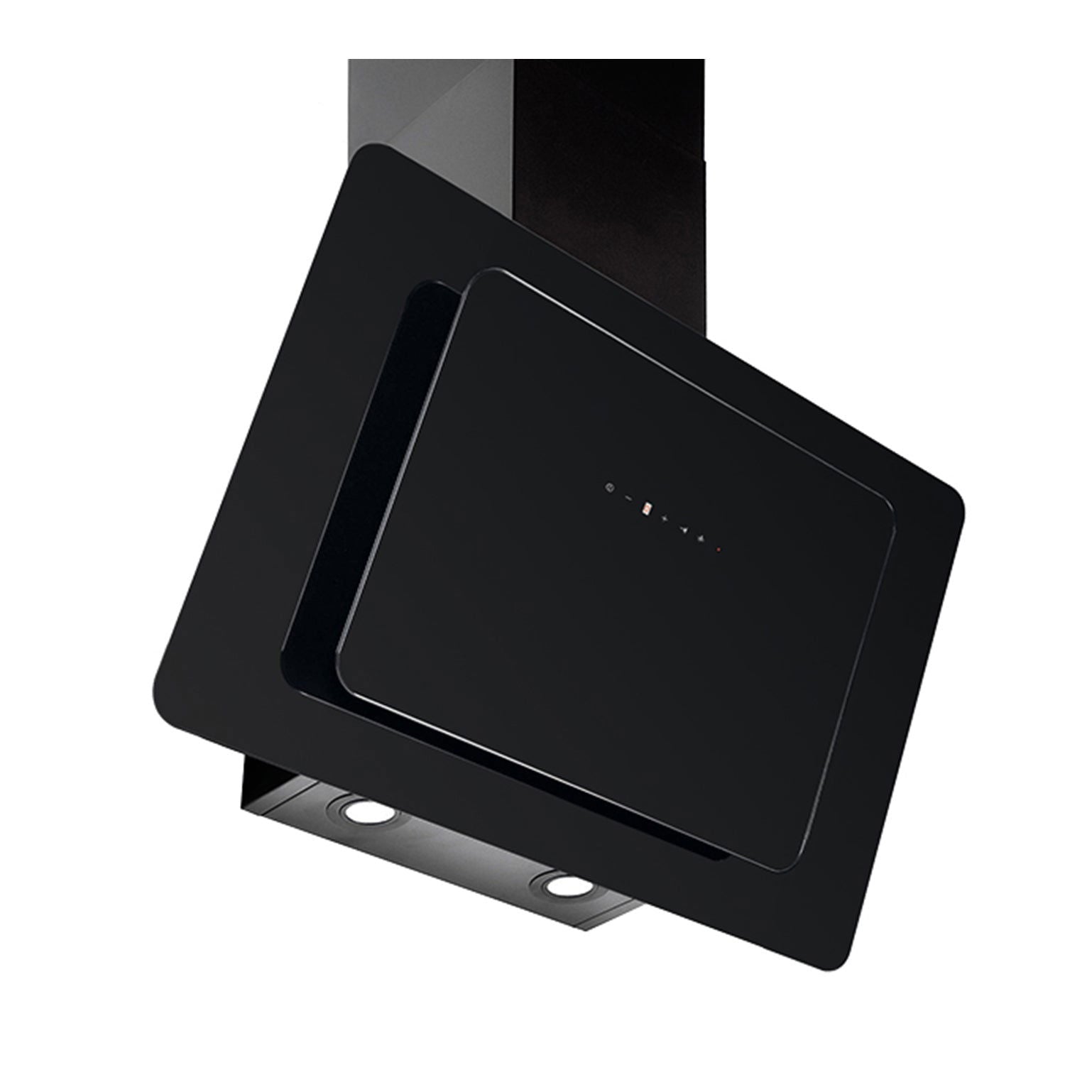 Hota decor Pyramis FIERO Black Glass, 1 motor turbo, Touch control, Timer, Display, 500m³h - EpicHome.ro