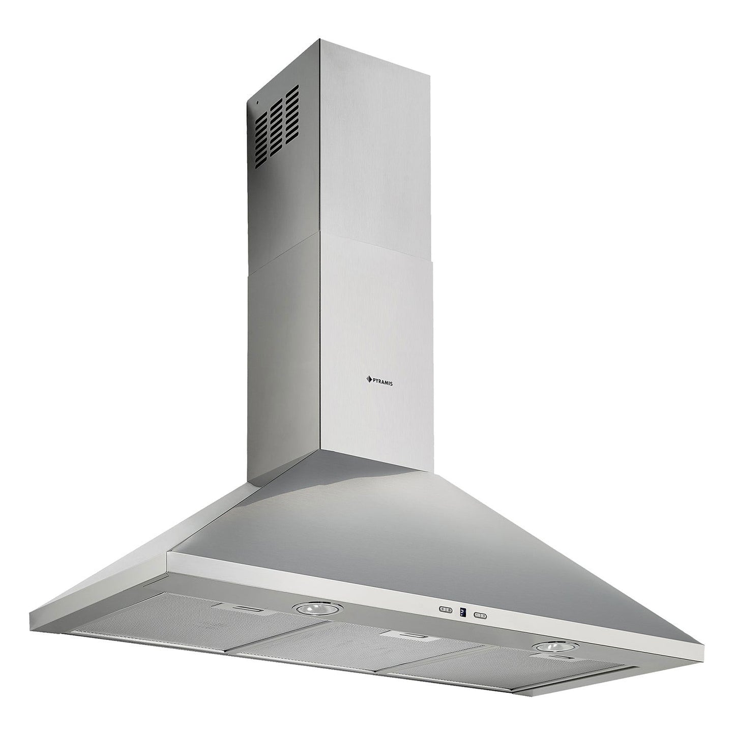 Hota decor Pyramis Square Plus Chimney, 1 motor turbo, Inox, control electronic, 600m³h - EpicHome.ro