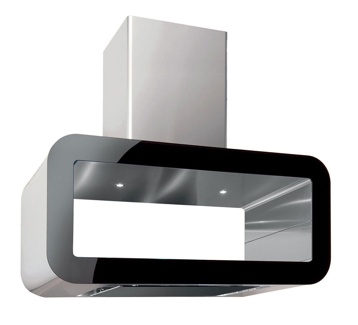 Hota insula Pyramis CORSO Black Glass & Inox, 1 motor turbo, Touch Control, 704m³h - EpicHome.ro