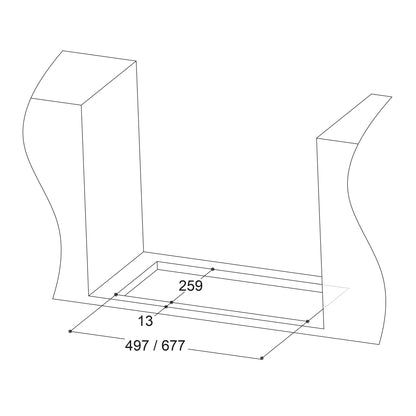 Hota total incorporabila Pyramis MD, 1 motor, putere de absorbtie maxima 618mc/h, 52cm, Touch control, finisaj inox
