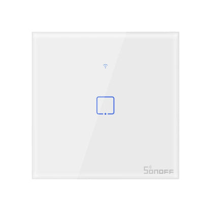 Intrerupator smart Sonoff T0EU1C TX, Wireless, cu touch, 1 canal, sticla, Alb - EpicHome.ro
