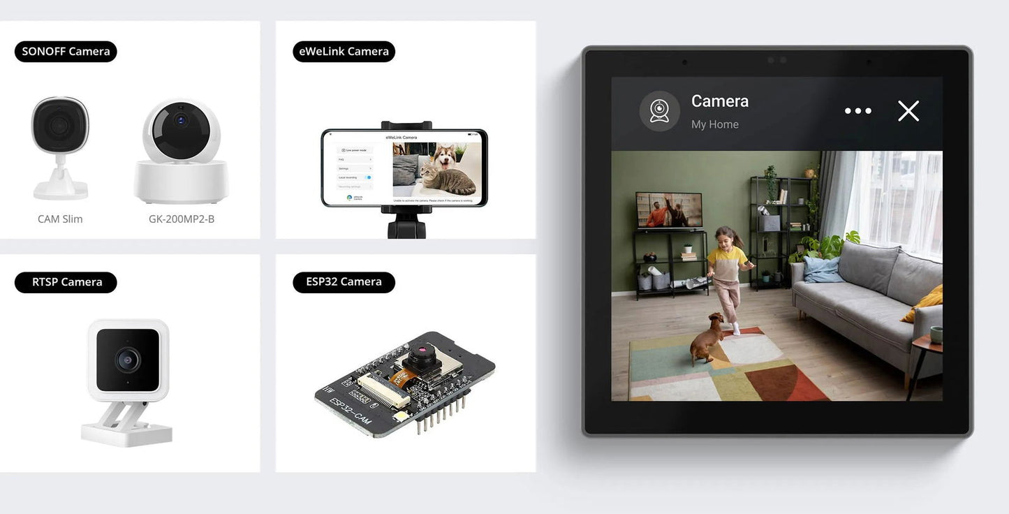 Intrerupator smart cu touch si functie termostat Sonoff NS Panel PRO, Wireless, negru - EpicHome.ro