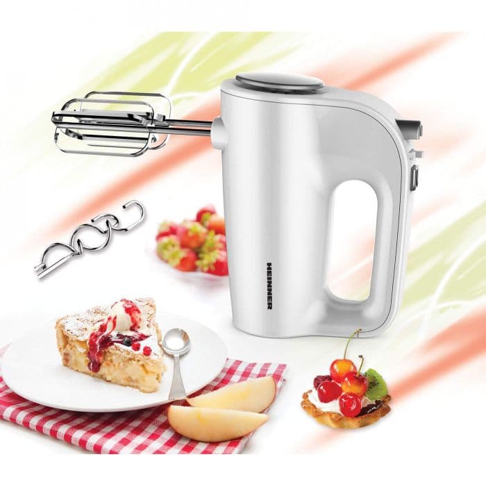 Mixer de mana Heinner HM-300WH, 300 W, 5 viteze, Alb - EpicHome
