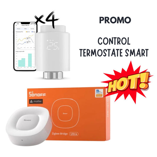 Pachet simplu pentru control termostate smart pentru incalzire apartament 3 camere, fara centrala termica - EpicHome