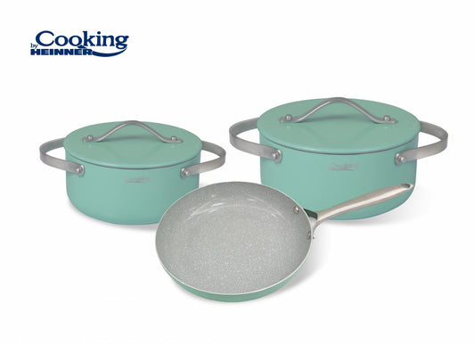 Set Gatit 5 Piese Aluminiu Presat, Creta, Cooking By Heinner - EpicHome