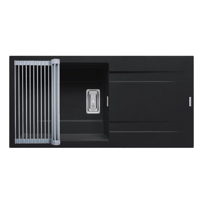 Set chiuveta granit Pyramis KARTESIO 100x50cm si suport multifunctional ROLL UP - EpicHome