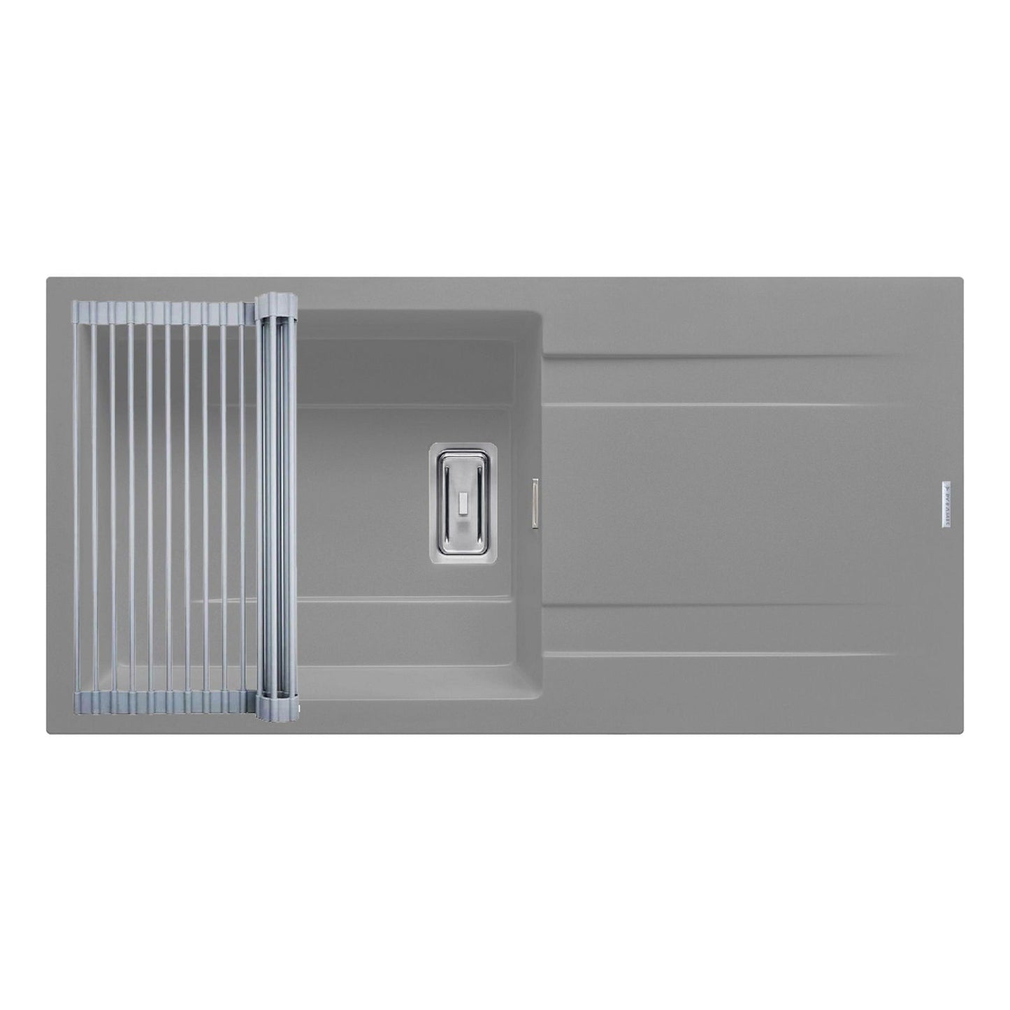 Set chiuveta granit Pyramis KARTESIO 100x50cm si suport multifunctional ROLL UP - EpicHome